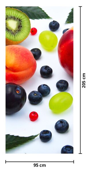 Fotótapéta ajtóra - Gyümölcs vízcseppekkel (95x205cm)