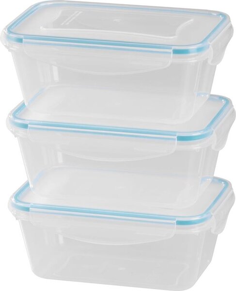 Ételhordó MagicHome Lunchbox szett YH376, téglalap alakú, 3 db, 1000 ml, 189x131x77 mm