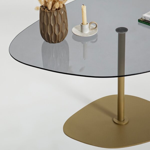 Hanah Home Coffee Table Dark Grey Gold Soho - Dark Grey, Soho
