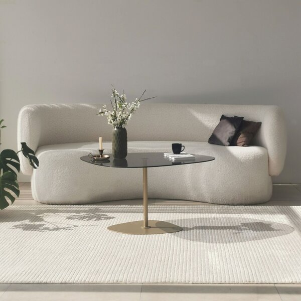 Hanah Home Coffee Table Dark Grey Gold Soho - Dark Grey, Soho