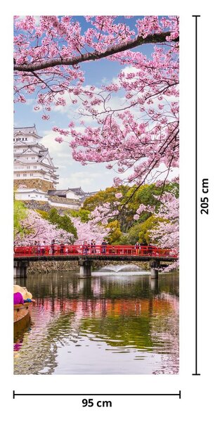 Fotótapéta ajtóra - Japán cseresznye (95x205cm)