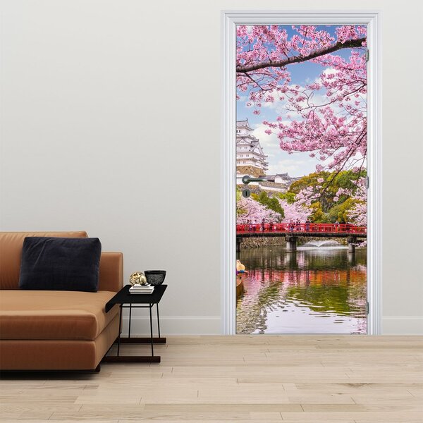 Fotótapéta ajtóra - Japán cseresznye (95x205cm)