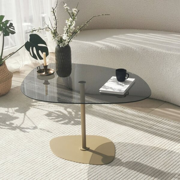 Hanah Home Coffee Table Dark Grey Gold Soho - Dark Grey, Soho