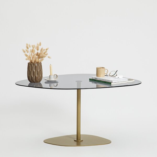 Hanah Home Coffee Table Dark Grey Gold Soho - Dark Grey, Soho