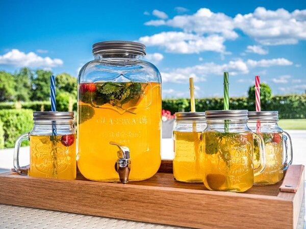 Edény MagicHome, vizeskancsó csappal, üveg, 5000 ml