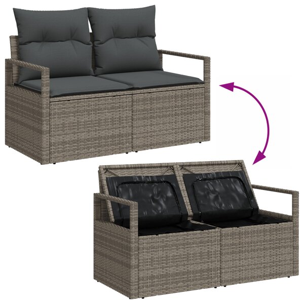 Kanapé Szett párnával 5 pcs polirattan