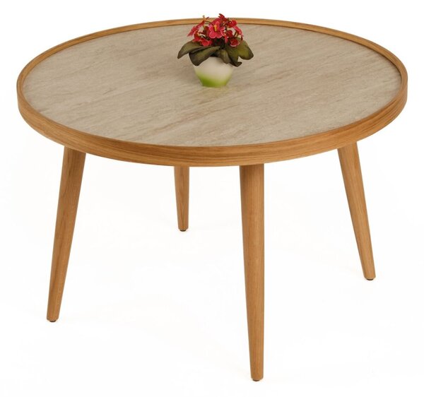 Hanah Home Coffee Table Oak Travertine Polen 80 - Oak, Travertine