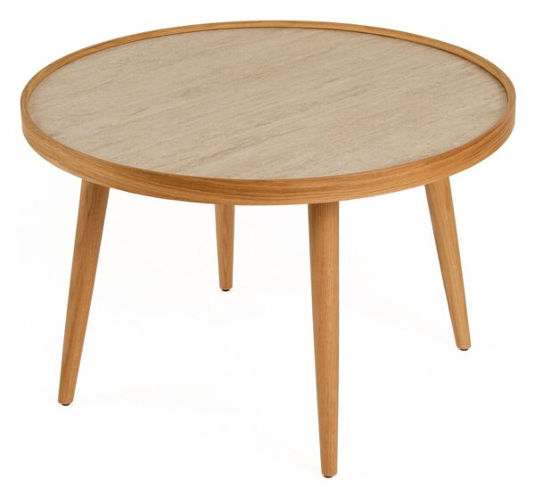Hanah Home Coffee Table Oak Travertine Polen 80 - Oak, Travertine