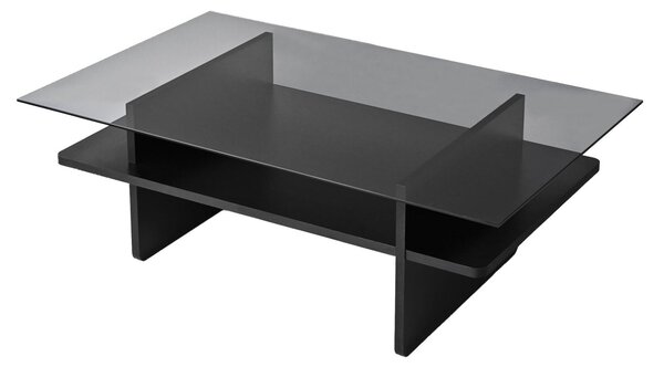 Hanah Home Coffee Table Black Fume Saga téglalap alakú dohányzóasztal - fekete, Fume