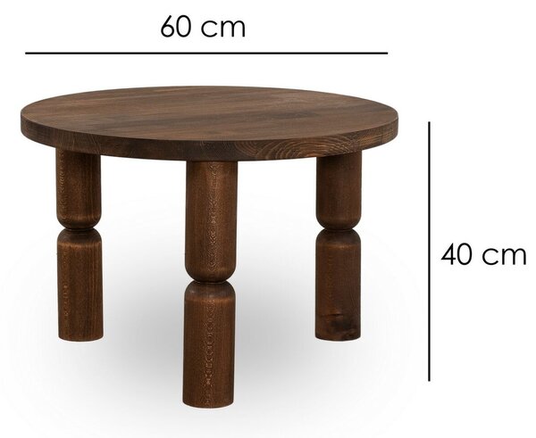 Hanah Home Ida 60 diófa dohányzóasztal