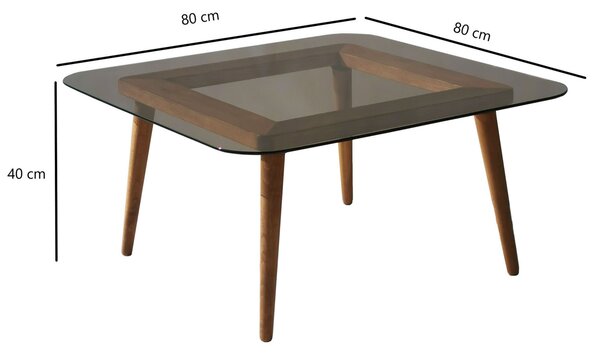 Hanah Home Bronz Smart Dohányzóasztal