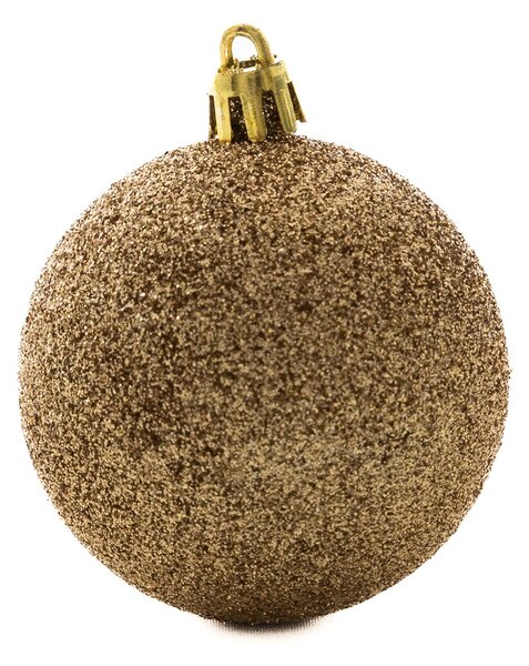 Rózsaszín-rosegold műanyag gömb szett 6 cm 12 db