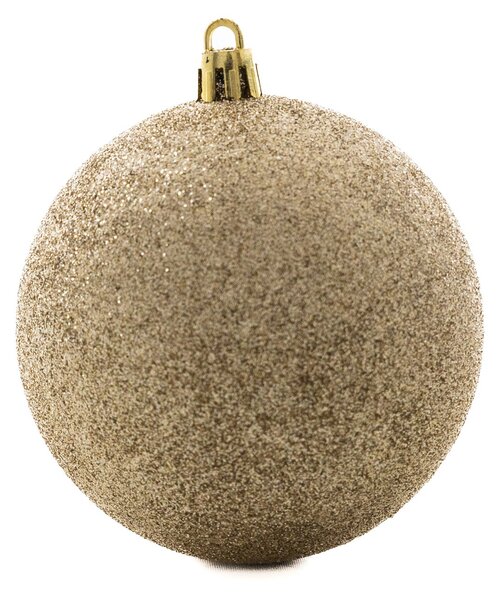 Rózsaszín-rosegold műanyag gömb szett 8 cm 6 db