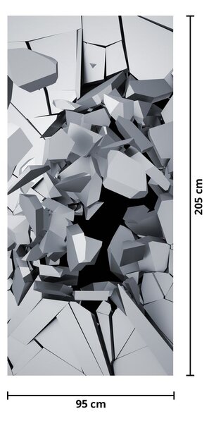 Fotótapéta ajtóra - Absztrakció 3D (95x205cm)