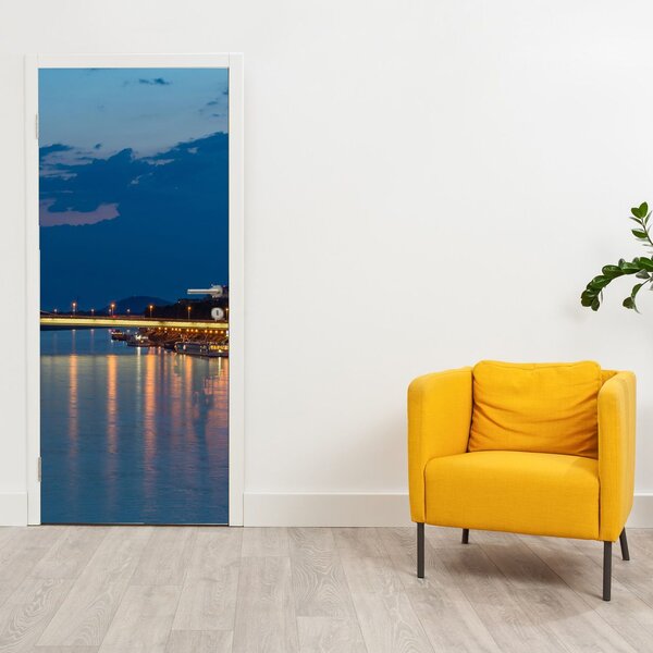 Fotótapéta ajtóra - Pozsony várral (95x205cm)