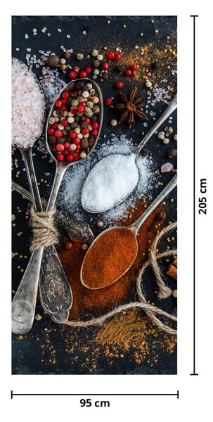 Fotótapéta ajtóra - Fűszerek (95x205cm)