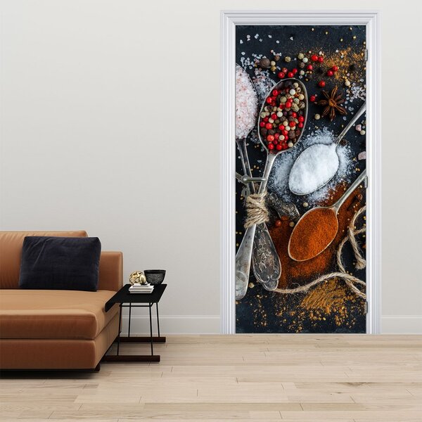 Fotótapéta ajtóra - Fűszerek (95x205cm)