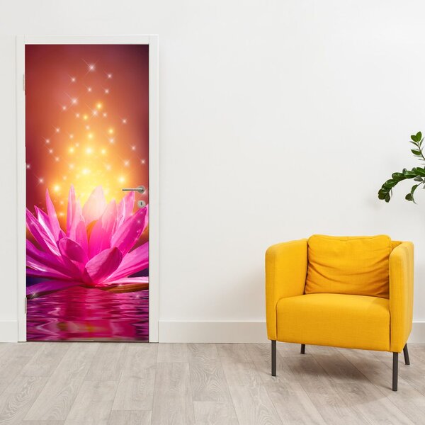 Fotótapéta ajtóra - Tavirózsa a vízen (95x205cm)