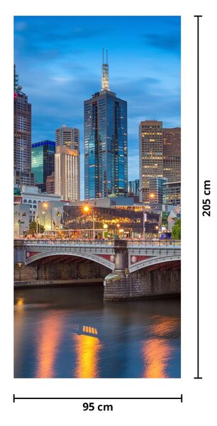 Fotótapéta ajtóra - Melbourne város (95x205cm)