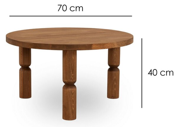 Hanah Home Ida 70 dohányzóasztal, gesztányszínű
