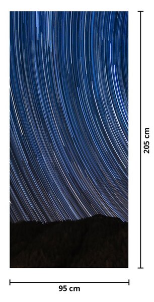 Fotótapéta ajtóra - Éjszakai csillagok és égbolt (95x205cm)