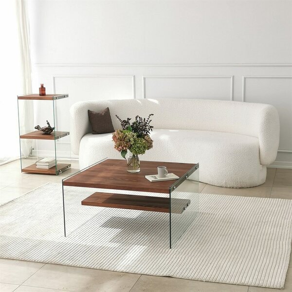 Hanah Home Dohányzóasztal Natúr Aqua - Gesztenye