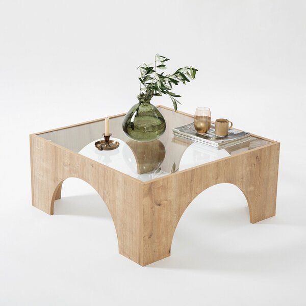 Hanah Home Coffee Table Oak Transparent Seine - Sapphire Oak, Transparent