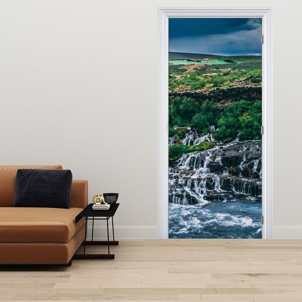 Fotótapéta ajtóra - Vízesések a természetben (95x205cm)