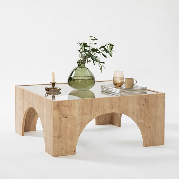 Hanah Home Coffee Table Oak Transparent Seine - Sapphire Oak, Transparent