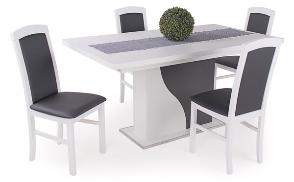 Aliz asztal Barbi székekkel | 4 személyes étkezőgarnitúra