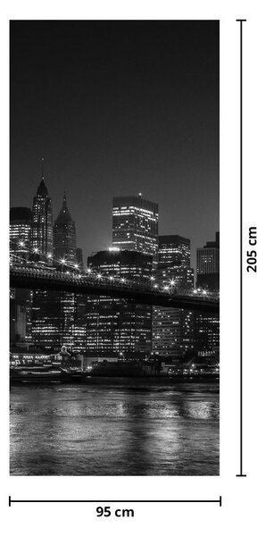 Fotótapéta ajtóra - Brooklyn híd New Yorkban (95x205cm)