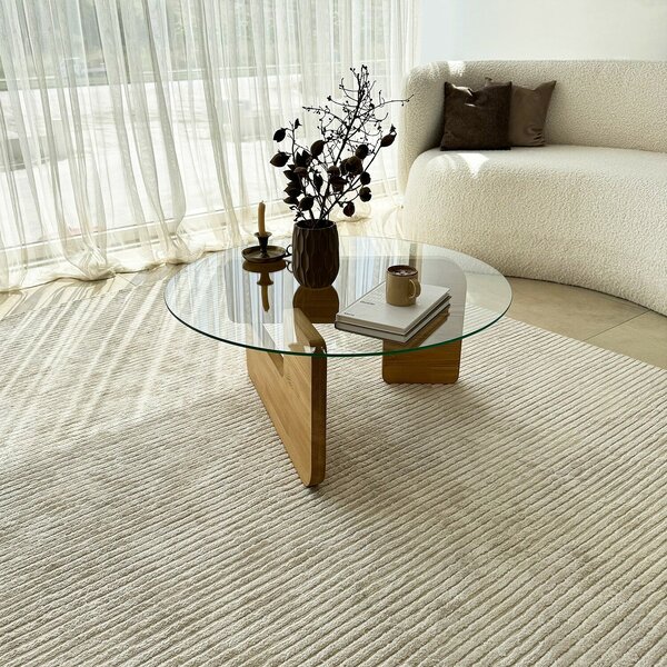 Hanah Home Coffee Table Oak Transparent Mia - Oak, Transparent