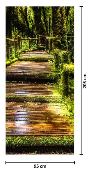Fotótapéta ajtóra - Lépcsők az esőerdőben (95x205cm)