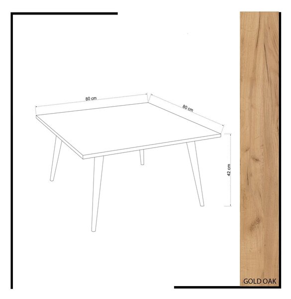 Hanah Home Dohányzóasztal Tölgy Leyman