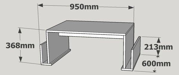 Hanah Home Coffee Table White Magazin - White
