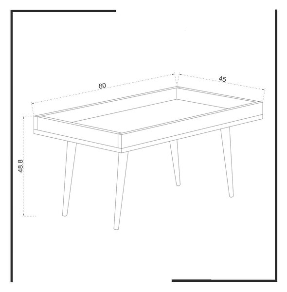 Hanah Home Coffee Table White Cross