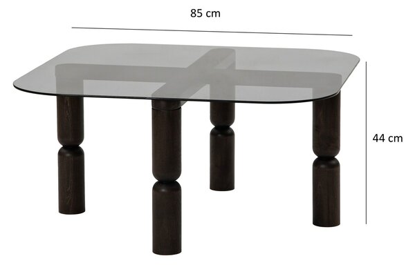 Hanah Home Dohányzóasztal Antracit Fume Kei - Antracit, Fume