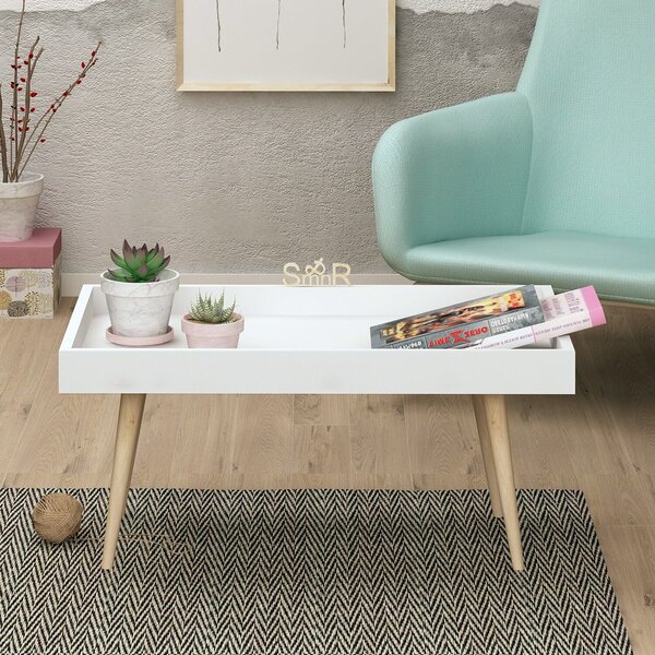 Hanah Home Coffee Table White Cross