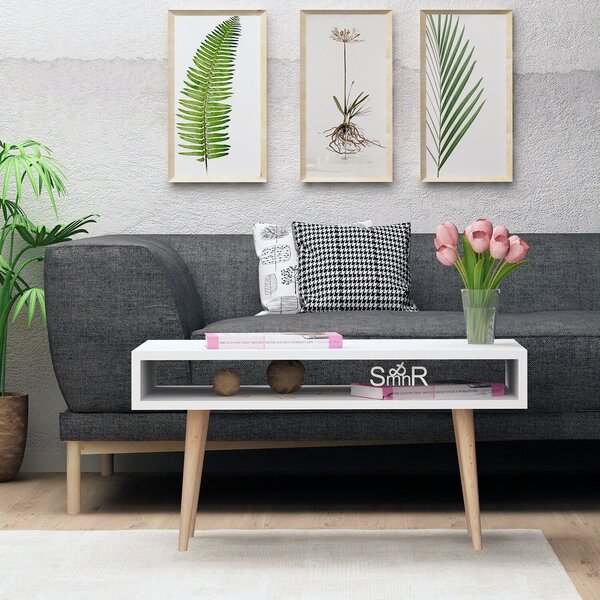 Hanah Home Coffee Table White Via