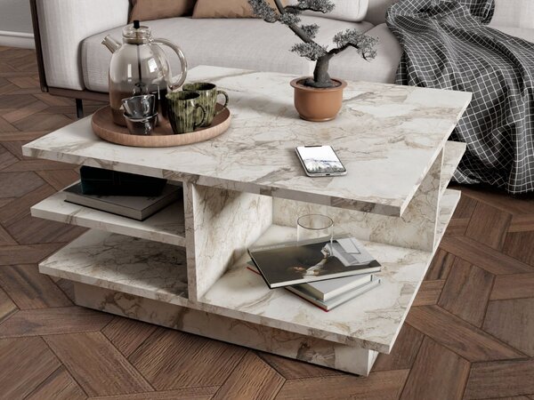 Hanah Home Coffee Table Ephesus Marble Skull - Ephesus Marble