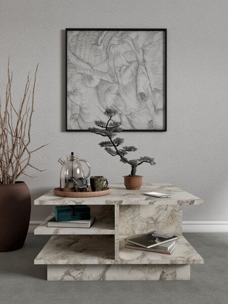 Hanah Home Coffee Table Ephesus Marble Skull - Ephesus Marble