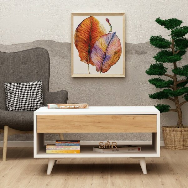 Hanah Home Dohányzóasztal tölgy fehér Silla