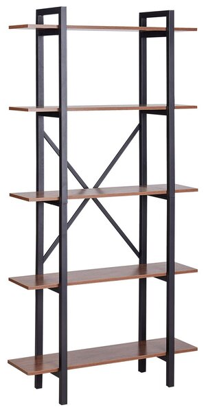 Ötszintes polcos elem DARBY 180 cm Sötétbarna