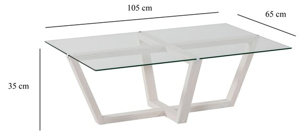 Hanah Home Dohányzóasztal Fehér Amalfi - Fehér