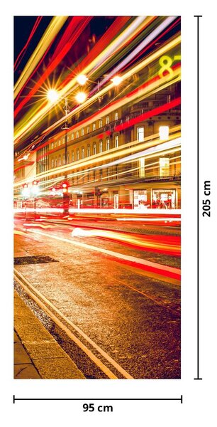 Fotótapéta ajtóra - Piros Londoni telefonfülke (95x205cm)