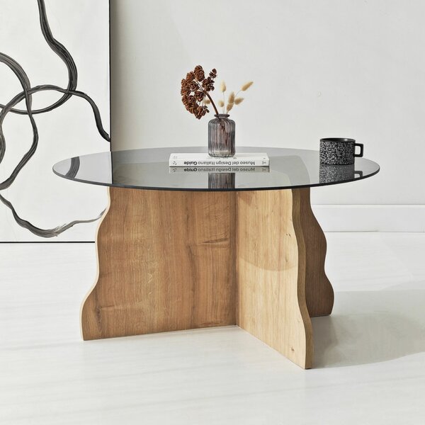 Hanah Home Sapphire Oak Fume Butterfly dohányzóasztal - Sapphire Oak, Fume