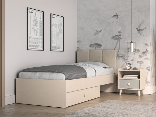 MEVEL gyerekágy 90x200 - homokszínű