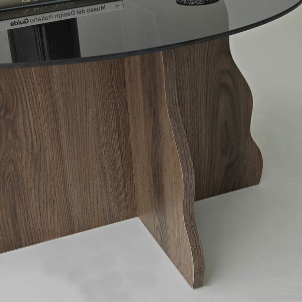 Hanah Home Dohányzóasztal Walnut Fume Butterfly - Dió, Füstös