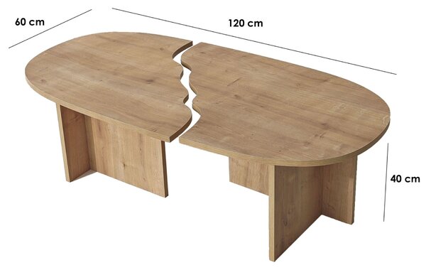 Hanah Home Dohányzóasztal Sapphire Oak Missisipi - Sapphire Oak