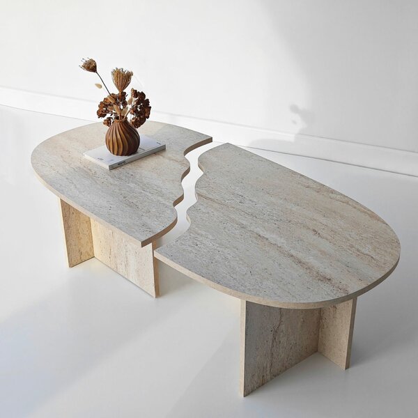 Hanah Home Coffee Table Travertine Missisipi - Travertine